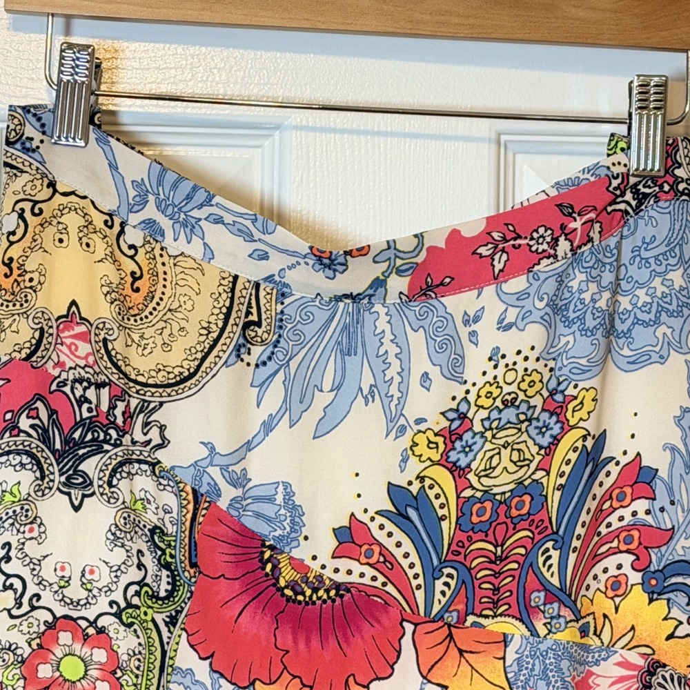 NEW Chicos Patchwork Floral Maxi Skirt Multicolor Pink Paisley Skirt Chicos 3 XL - Picture 3 of 13